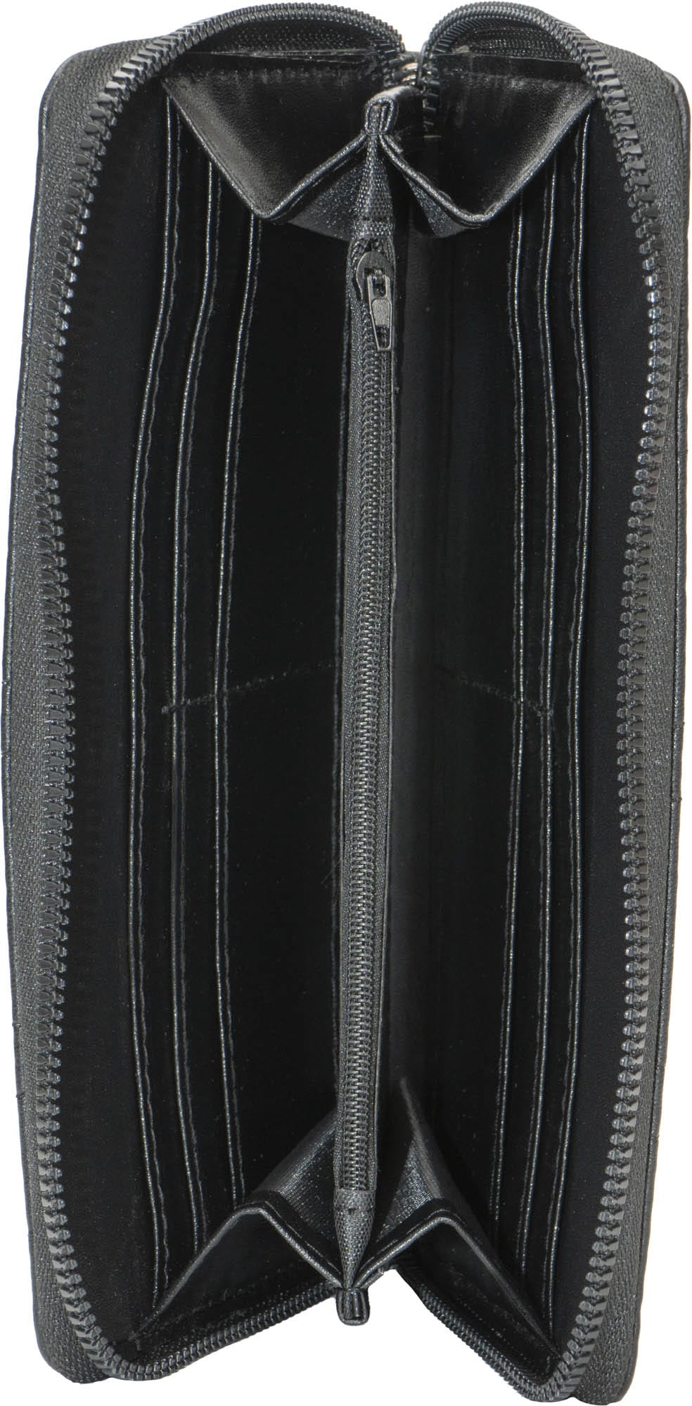 Rebecca & Rifka Patent Geometric Quilt Medallion Zip Wristlet Wallet