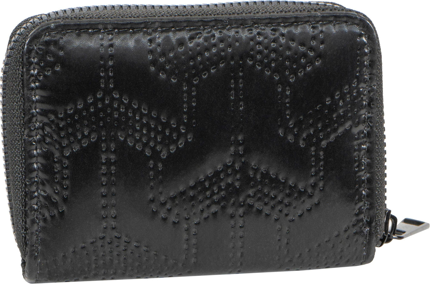 Rebecca & Rifka Patent Geometric Quilt Medallion Zip Accordian Wallet