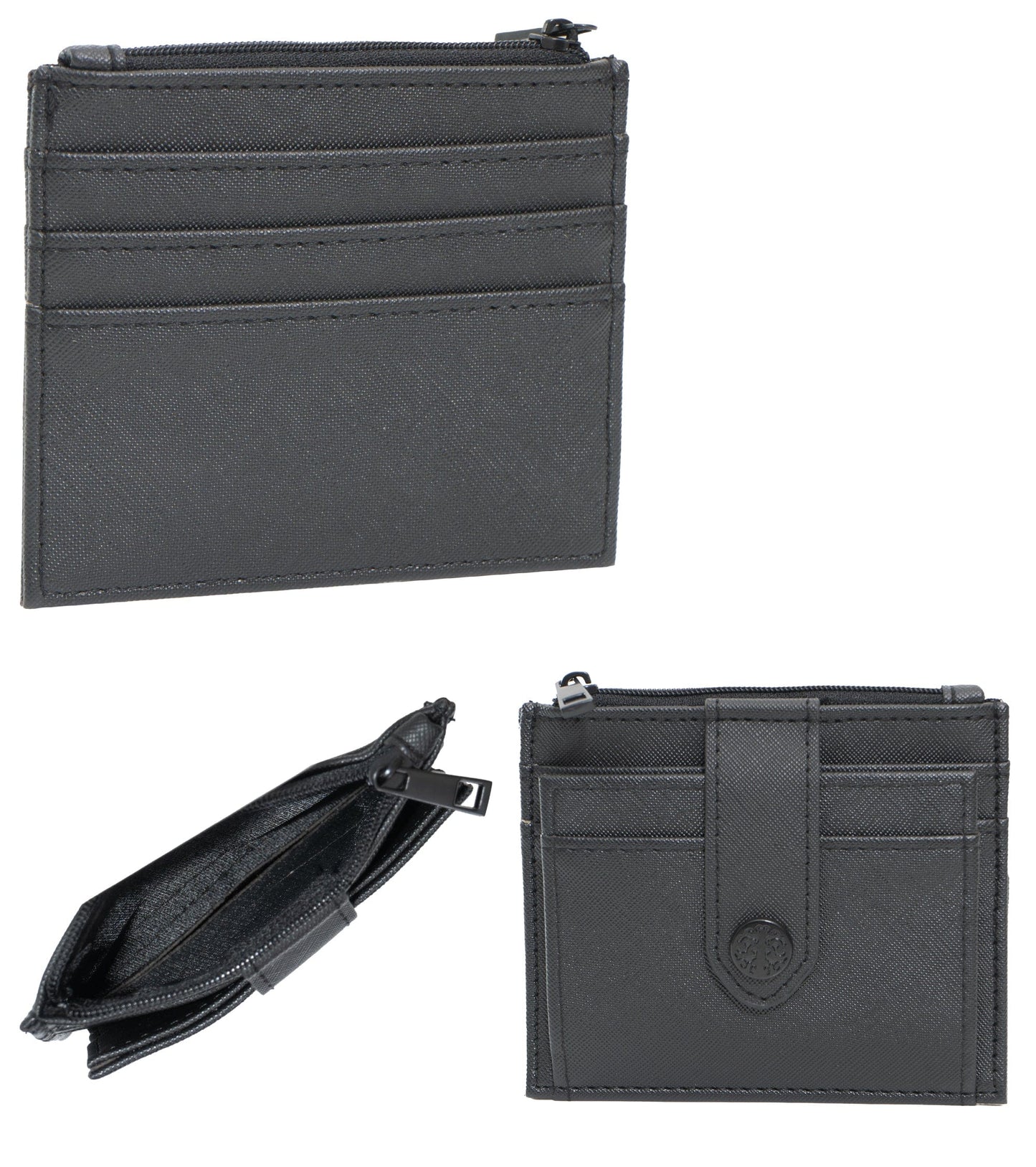 Rebecca & Rifka Saffiano Emblem Snap ID Card Holder