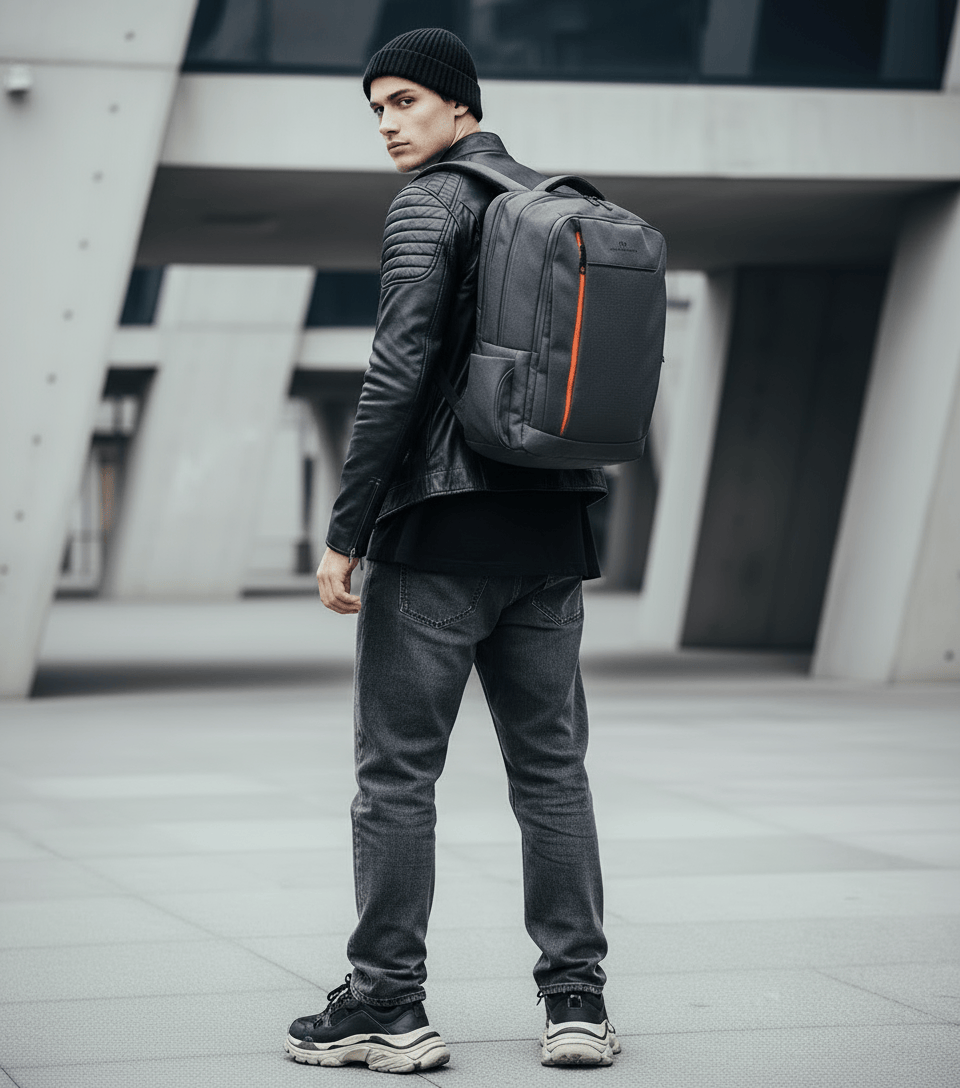 Jack Abrahams |The Columbia | Men's 18-In Lightweight Textured Workbook Backpack with USB Port
