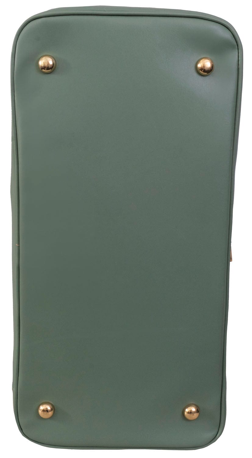 Ellen Tracy 20 Inch Floral Embossed Faux Leather Drop Bottom Duffel