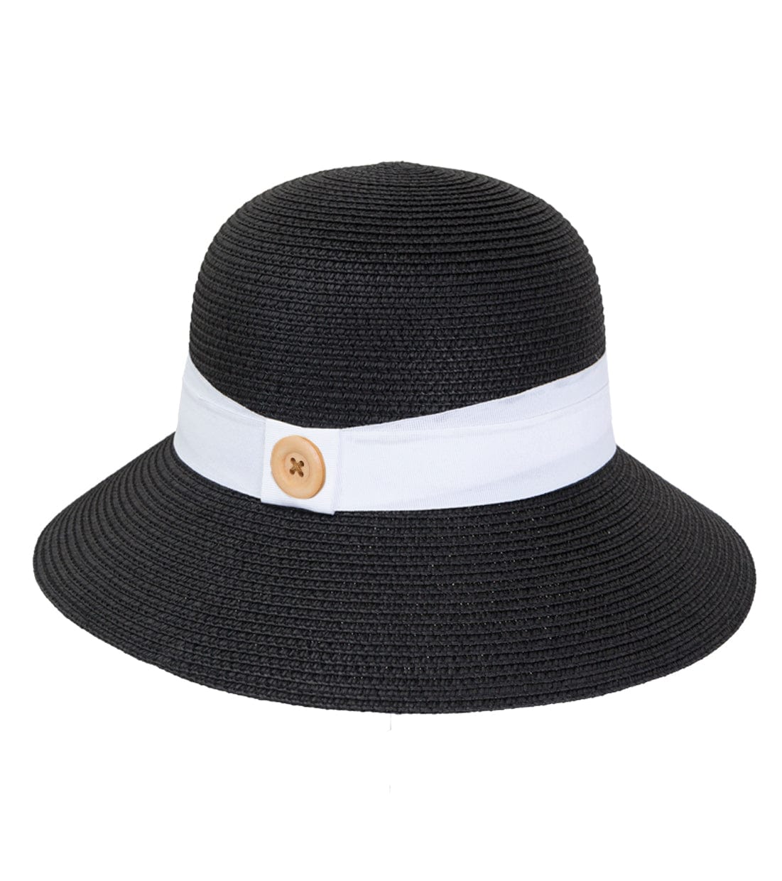 Magid Straw Button Ribbon Bucket Hat