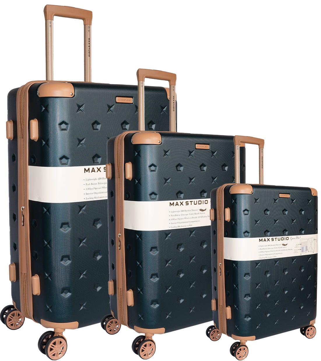 Max Studio Hard Sided ABS 3-Piece The Bucharest Luggage Set
