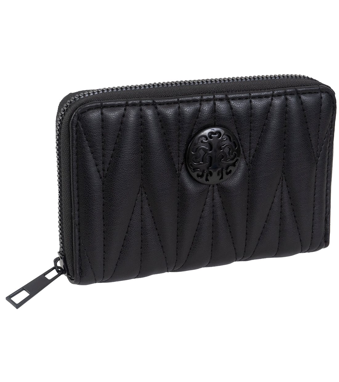 Rebecca & Rifka Smooth Abstract Quilt Medallion Zip Indexer Wallet